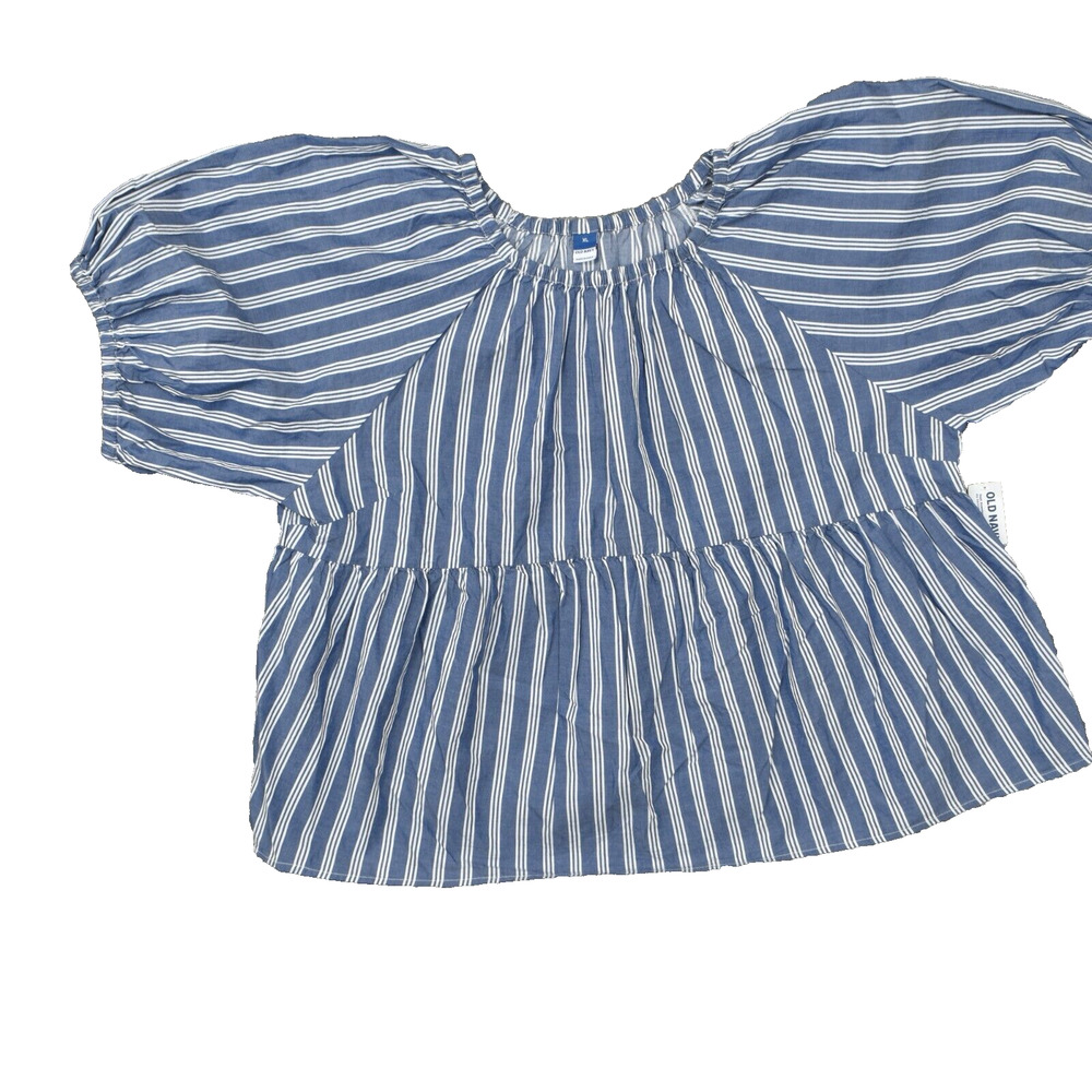 Old Navy Blue and White Striped Top